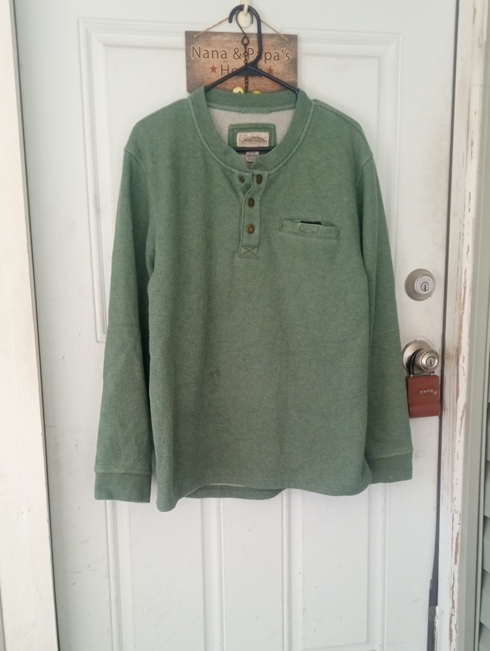 Large LL Bean Katahdin Iron Works Fleece Lined Pullover